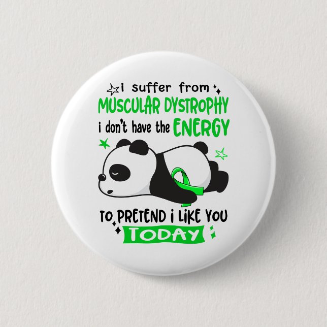 Muscular Dystrophy Awareness Month Ribbon Gifts Button (Front)