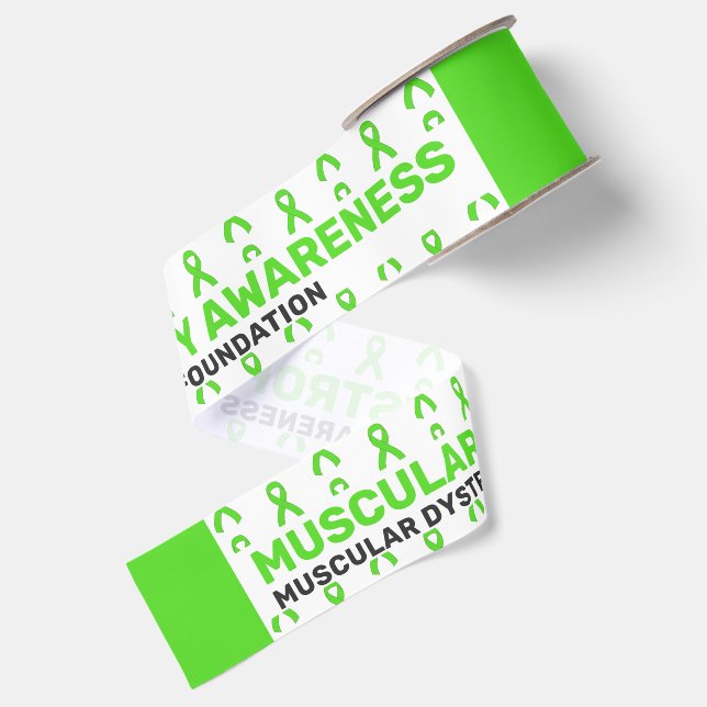 Muscular Dystrophy Awareness Pattern Ribbon (Front+Back)