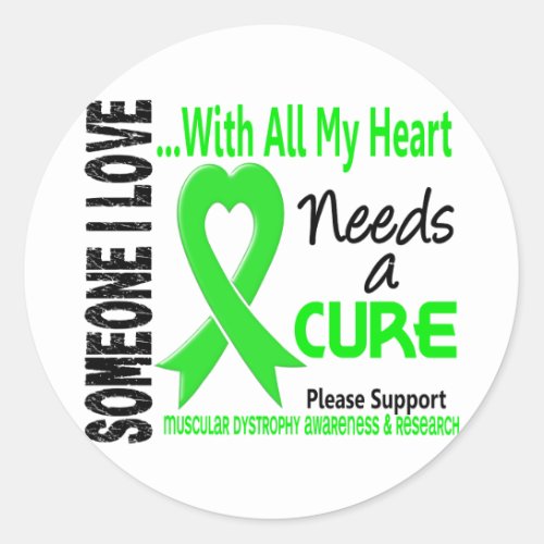 Muscular Dystrophy Needs A Cure 3 Classic Round Sticker