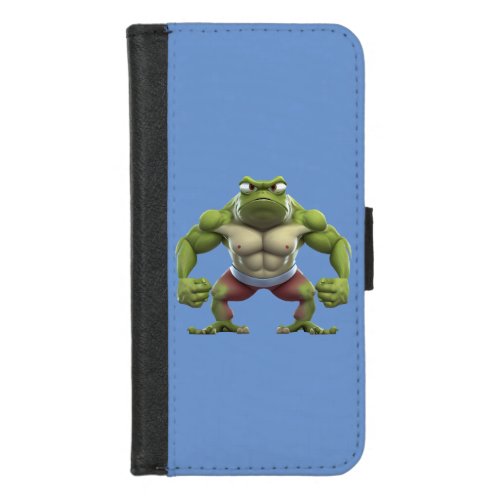 Muscular Frog Strong Muscular Bodybuilding Frog iPhone 87 Wallet Case