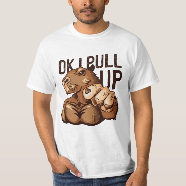 Muscular Gym Capybara T-Shirt (Front)