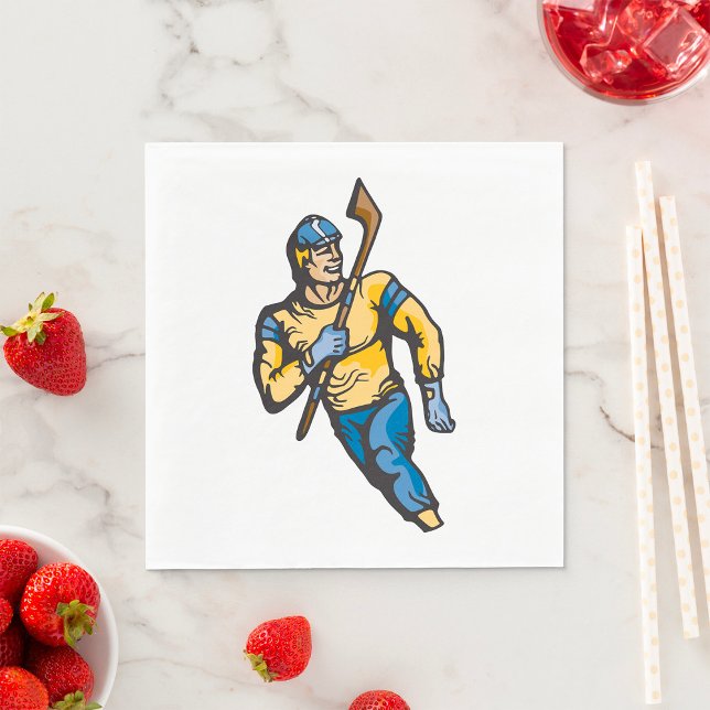 Muscular Hockey Player Napkins (Creator Uploaded)