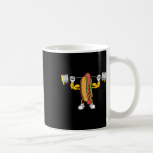 Muscular Hot Dog Deadlift Bodybuilding Fitness Fit Coffee Mug