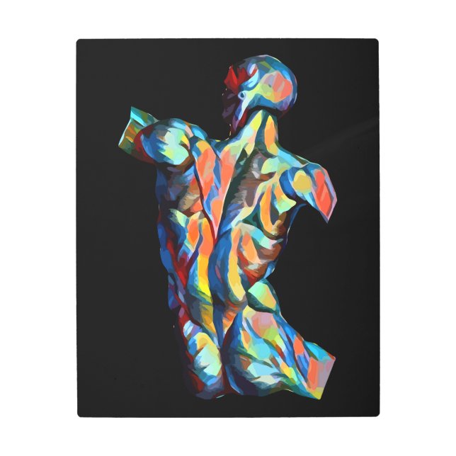 muscular Male human anatomy abstract art (Front)