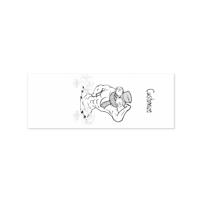 Muscular Snowman Tropical Vacation Thunder_Cove Rubber Stamp (Imprint)