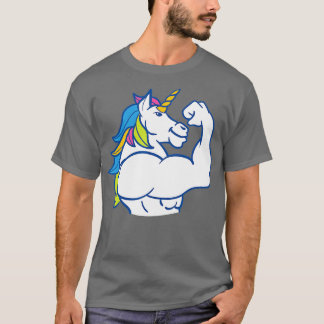 Muscular Unicorn - Funny Magical Fitness Bodybuild T-Shirt