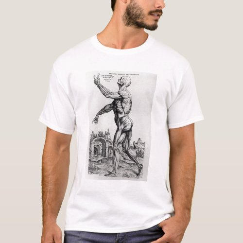 Musculature Structure of a Man bw neg  print T_Shirt