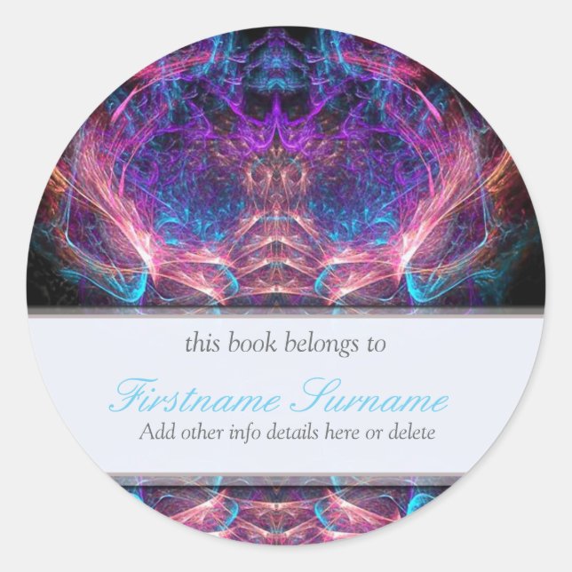 Musculiaza Fractal Art Bookplate Sticker (Front)