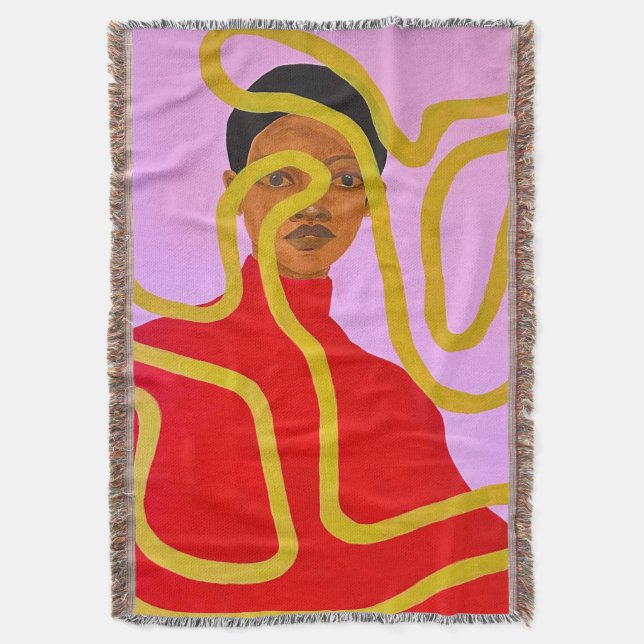 Muse #1 throw blanket (Front Vertical)