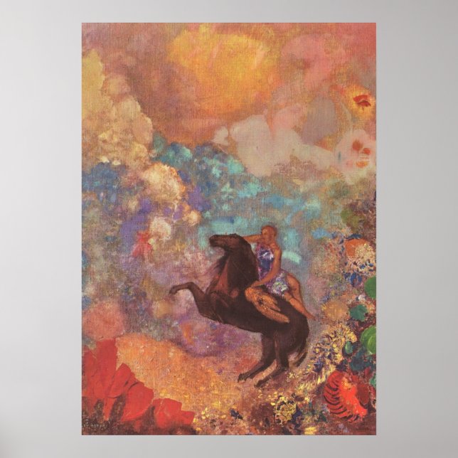 Muse auf Pegasus, Odilon Redon Poster (Front)