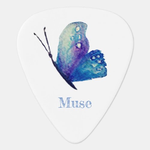 Muse Guitar Pick Blue Butterfly