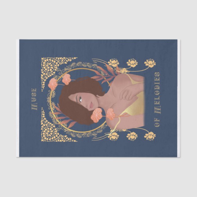 Muse of Melodies decoupage Tissue Paper (Front)