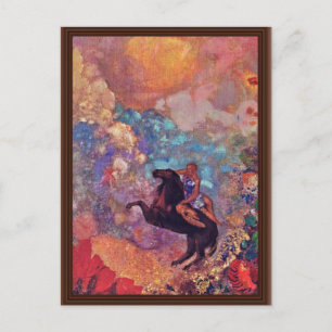 Muse On Pegasus By Redon Odilon (Best Quality) Postcard