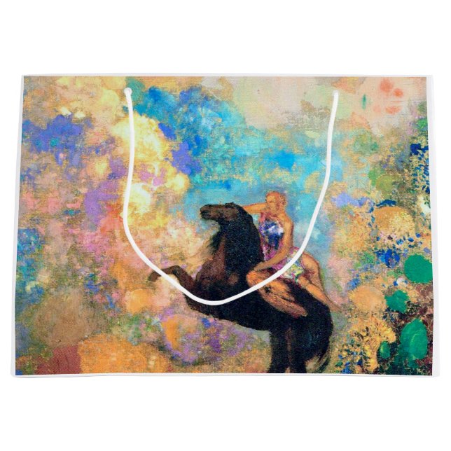 Muse on Pegasus, Redon Large Gift Bag (Front)
