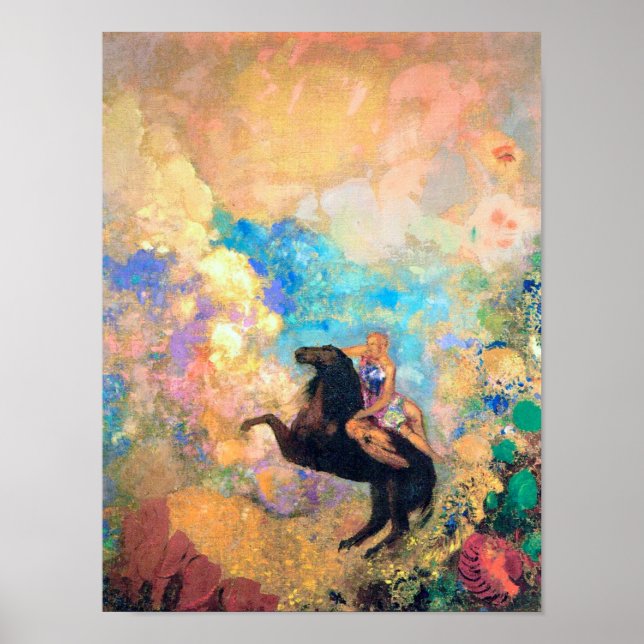 Muse on Pegasus, Redon Poster (Front)