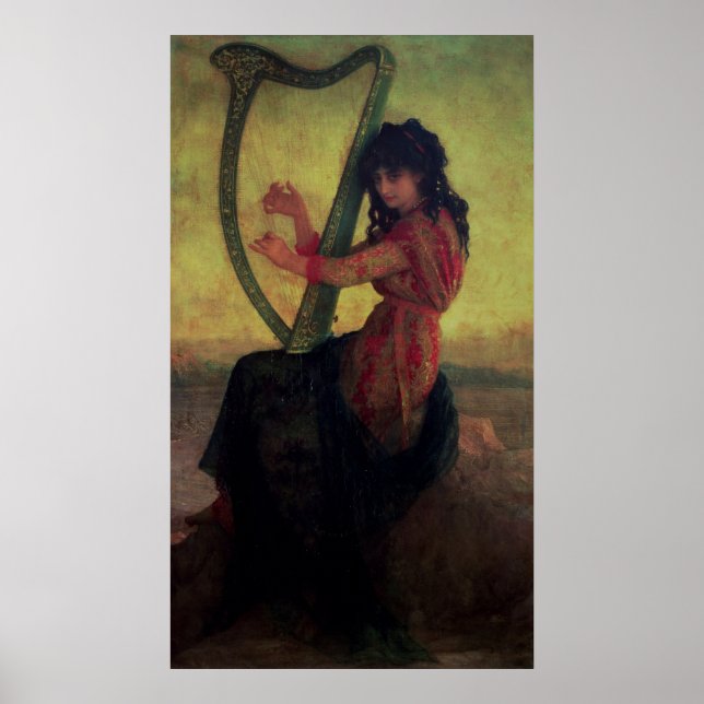 Muse Playing the Harp Poster (Front)