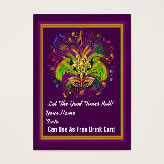 Muse Queen Mardi Gras Throw Card See notes (Front)