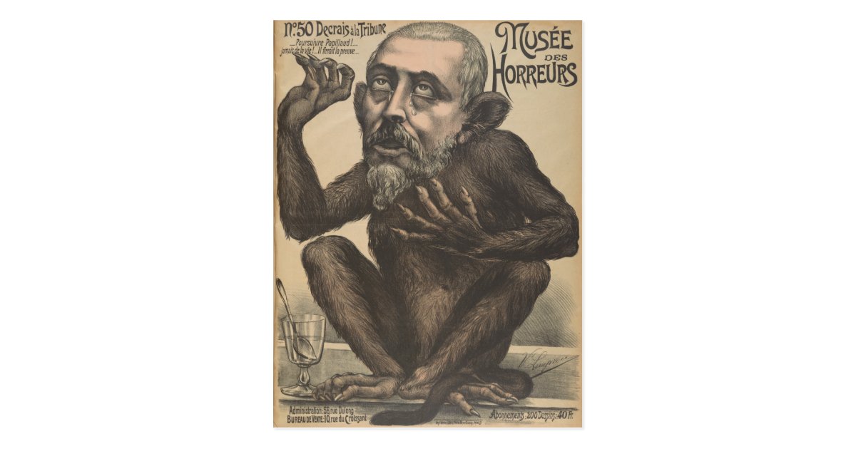 Musee Des Horreurs Creepy French Vintage Poster Postcard | Zazzle.com