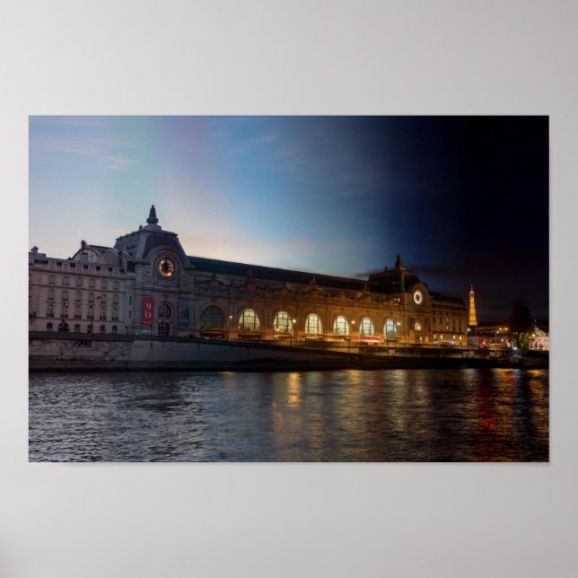 Musee d'Orsay Day to Night Transition - Paris Poster (Front)