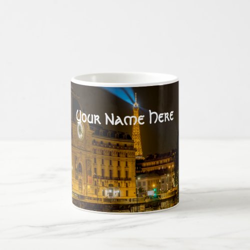 Muse dOrsay in Paris at night Coffee Mug