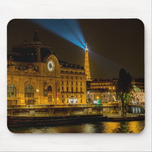 Muse dOrsay in Paris at night Mouse Pad