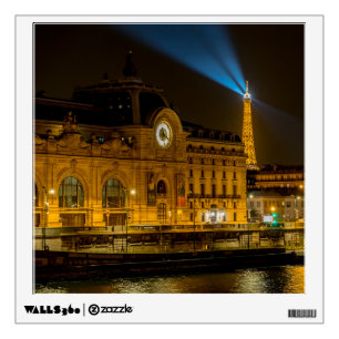 Musée d'Orsay in Paris at night Wall Decal