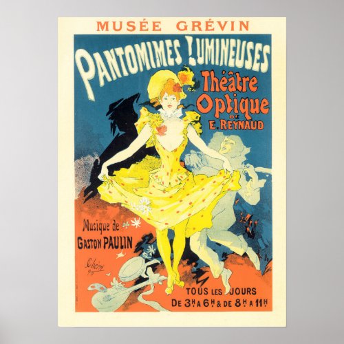 MUSEE GREVIN PARIS Jules Cheret Old French Theater Poster