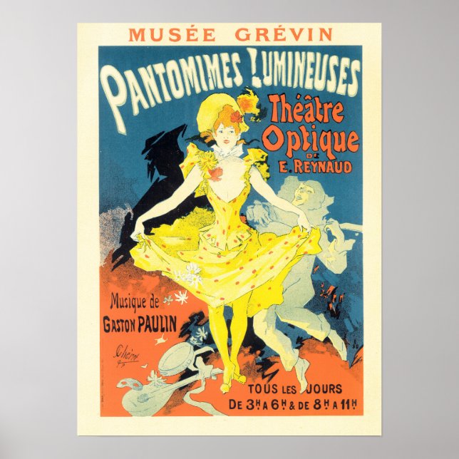 MUSEE GREVIN PARIS Jules Cheret Old French Theater Poster (Front)