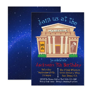 Museum Birthday Party Invitation