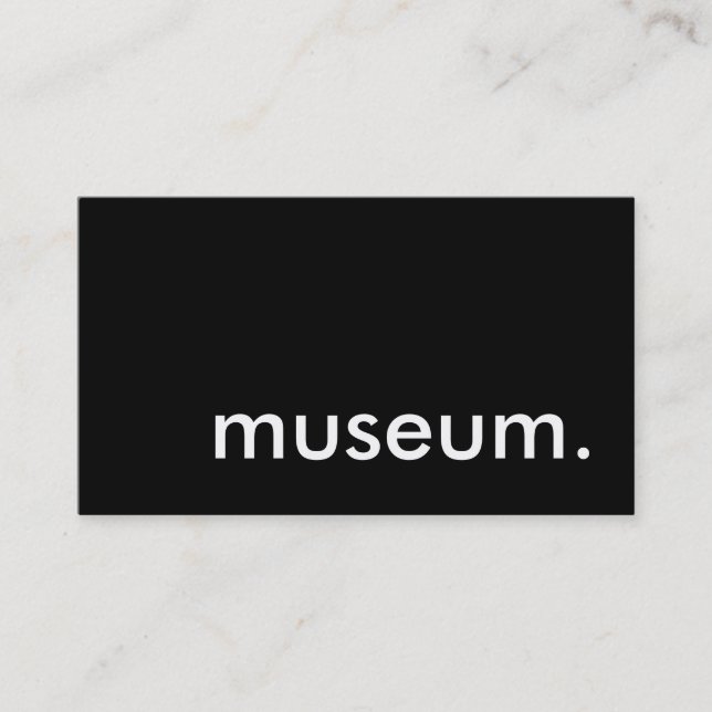 museum. business card (Front)