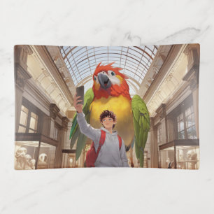 Museum Gaze: Giant Scarlet Macaw Parrot Selfie Trinket Tray