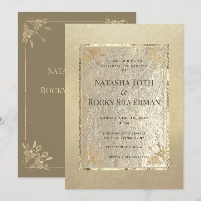 Museum Gold Affair Wedding & Party Invitation (Front/Back)