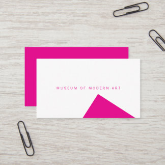 Museum Minimal Angle Front and Solid Back Business Business Card