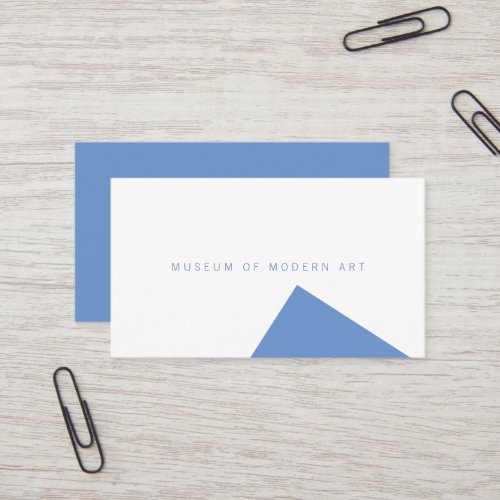 Museum Minimal Angle Front and Solid Back Business Card