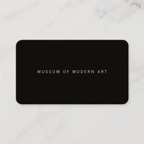 Museum Minimal Center Front and Back Two Business  Business Card