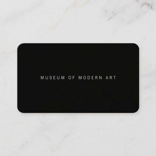 Museum Minimal Center Front and Back Two Business  Business Card (Front)