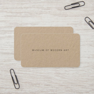 Museum Minimal Center Front and Back Two Business Card