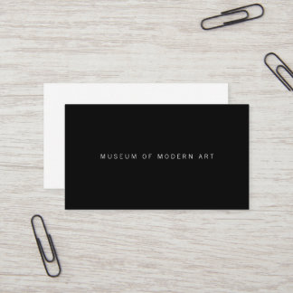 Museum Minimal Center Front and Back Two Business Card