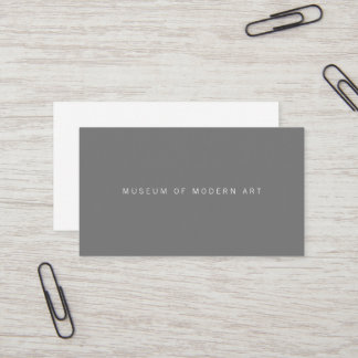 Museum Minimal Center Front and Back Two Business  Card