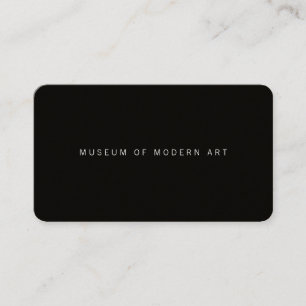 Museum Minimal Center Front and Back Two Business  Card