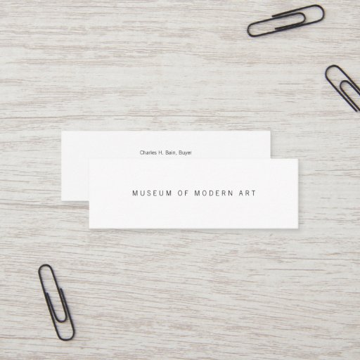 Customizable Museum Minimal Center Front and Back Two Business Card