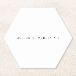 Museum Minimal Center Paper Coaster