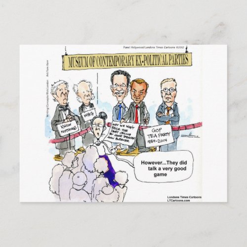 Museum Of Ex Political Parties Funny Gifts  Tees Postcard