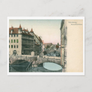 Museumbrucke, Nurnberg, Germany Vintage Postcard