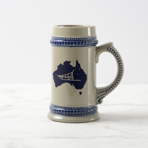 Mushing Down Under Beer Stein