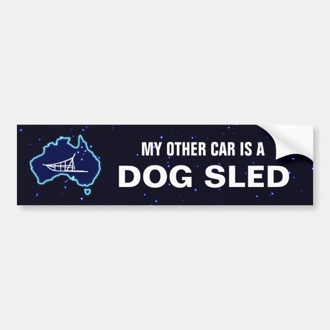 Mushing Down Under Bumper Sticker (Front)
