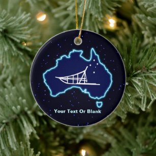 Mushing Down Under Ceramic Ornament