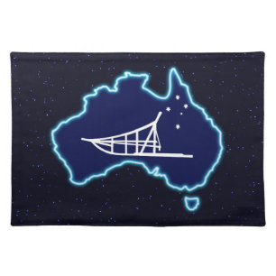 Mushing Down Under Cloth Placemat