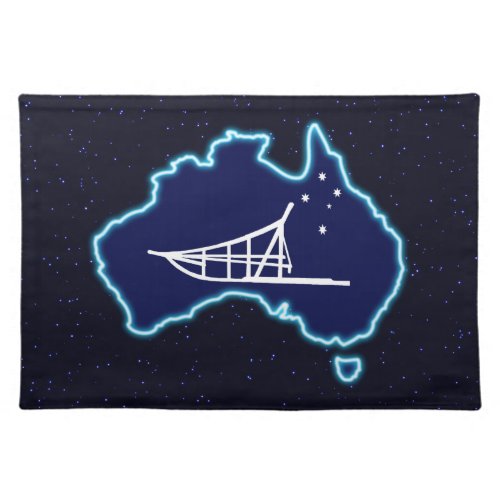 Mushing Down Under Cloth Placemat