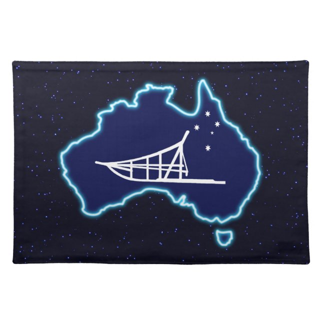 Mushing Down Under Cloth Placemat (Front)